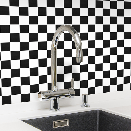 Klinkermosaik Arredo Titan Mix Svart/Vit Blank 5x5 cm