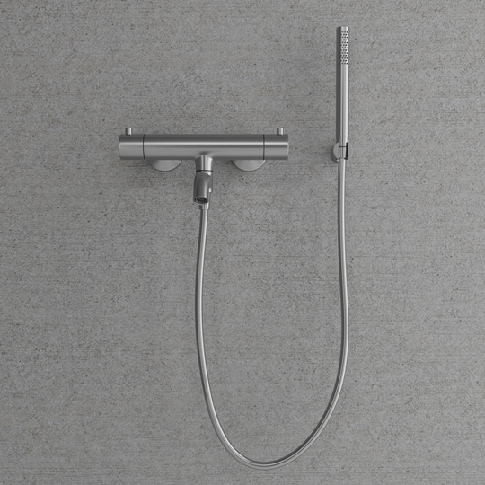 Badkarsblandare Primy Steel Pleasure 4 med Handdusch