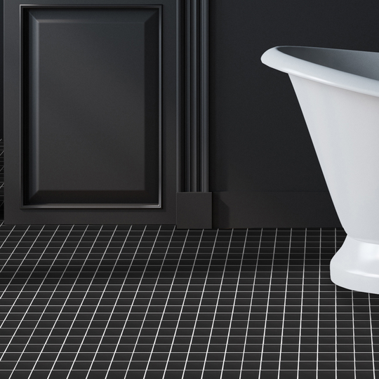 Klinkermosaik Arredo Titan Svart Blank 5x5 cm