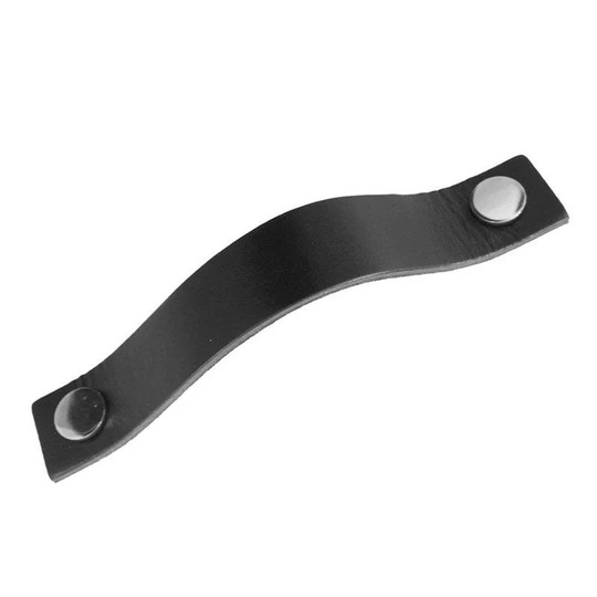 Linfalk Kökshandtag 128cc Läder - 128 Krom / Svart