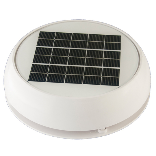 Marinco Solcellsventilator Day&Night 3'' Plast Vit