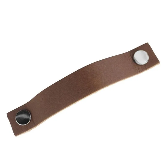 Linfalk Kökshandtag 128cc Läder - 128 Krom / Brun