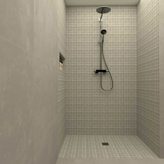 Mosaik Ceramiche Keope Ikon Silver Grå 5x5 cm Matt