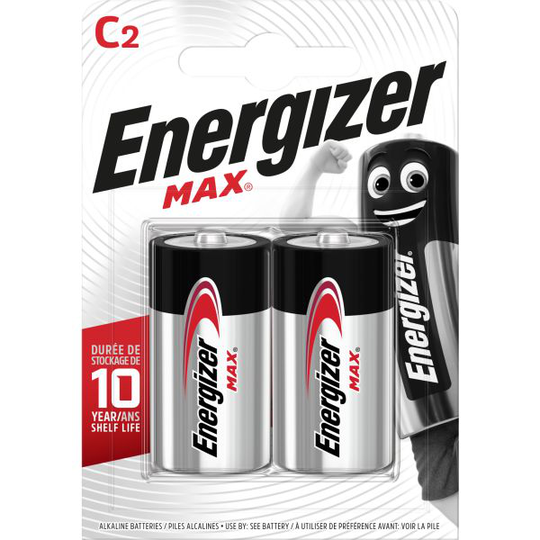 Energizer Max Batteri C, 1,5 V, 2-pack