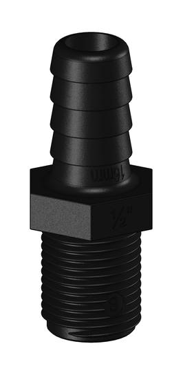 Slangkoppling 1/2 16 mm utv.