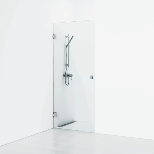 Svedbergs Nischdusch 180° Enkel 78,5 - Kristallglas Blank krom