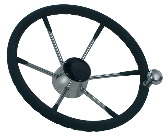 Rostfri båtratt med knopp, 340mm