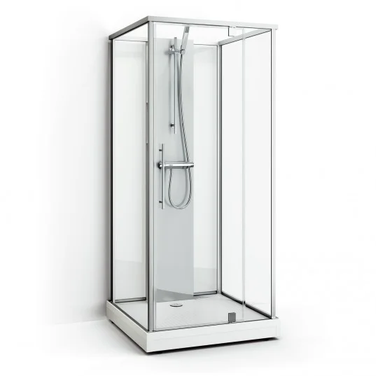 Box One - Klarglas Natur 103x103
