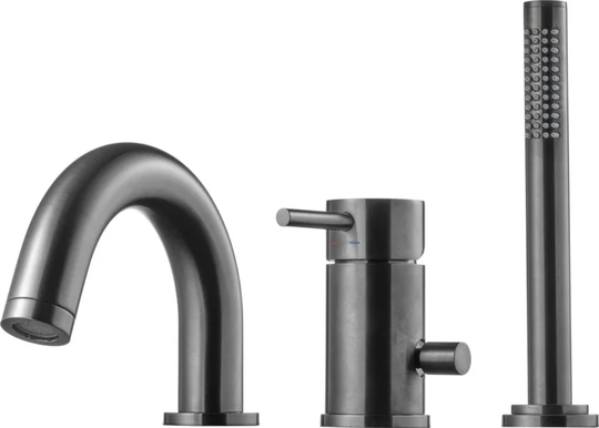 Tapwell Badkarsblandare BI047 Borstad Black Chrome