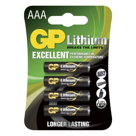 GP Batteries 24LF-2U4 Litiumbatteri 1.5V, 4-pack AAA