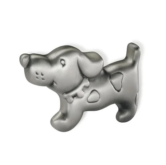 Linfalk Knopp hund, svart antik S1885-56-16