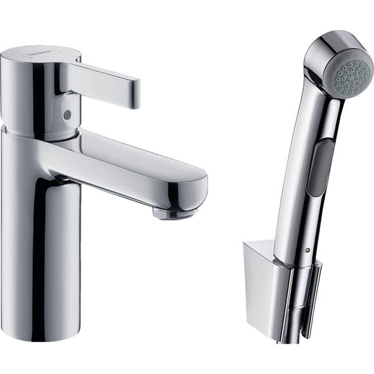 Tvättställsblandare Hansgrohe Metris S med Bidettehanddusch
