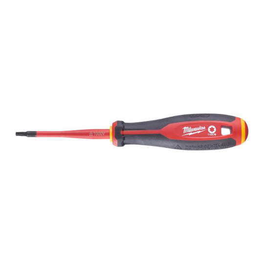 Milwaukee Tri-Lobe VDE Skruvmejsel 3-sidigt antirullhandtag T15 x 75 mm