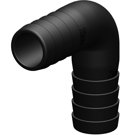 Trudesign Vinkelstycke 90°, 19 mm, Svart