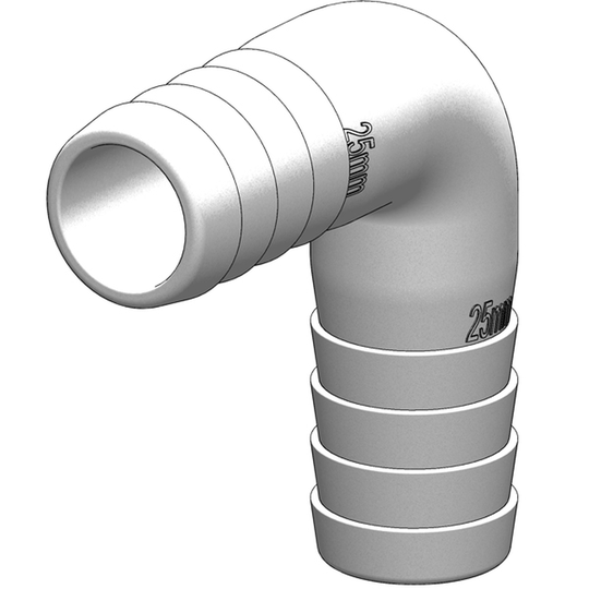 Trudesign Vinkelstycke 90°, 19 mm, Vit