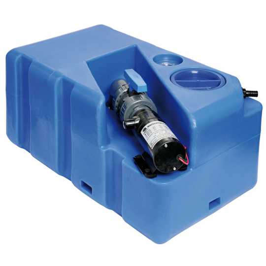 Septiktank 60l med 24v Macerator-pump 65x39x30cm