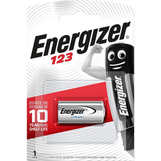 Energizer Lithium Photo Batteri 123, 3 V, för kamera