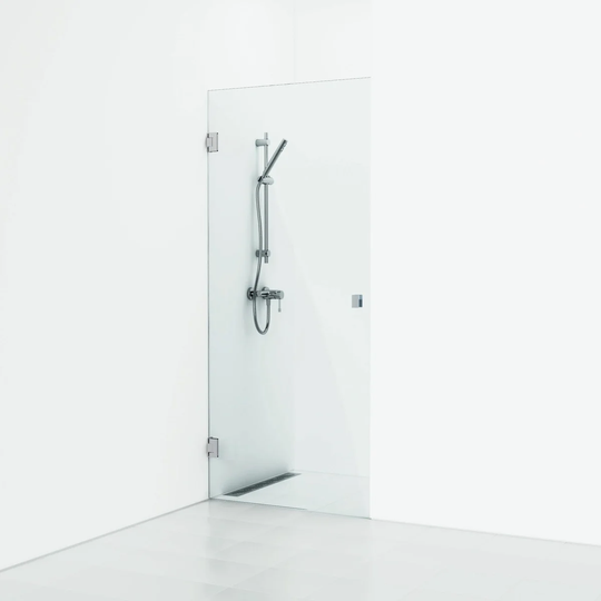 Svedbergs Nischdusch 180° Enkel 78,5 - Klarglas Blank krom