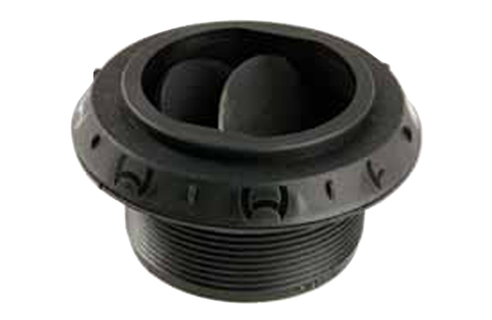 Utsläpp ø60 mm stängbar svart