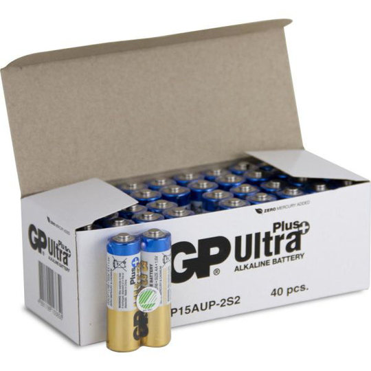 GP Batteries Ultra Plus Batteri alkaliskt, AA, 40-pack